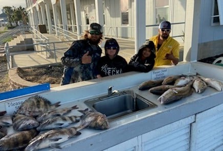 Redfish, Sheepshead fishing in Galveston, Texas