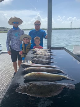 Flounder, Redfish, Sheepshead fishing in Galveston, Texas