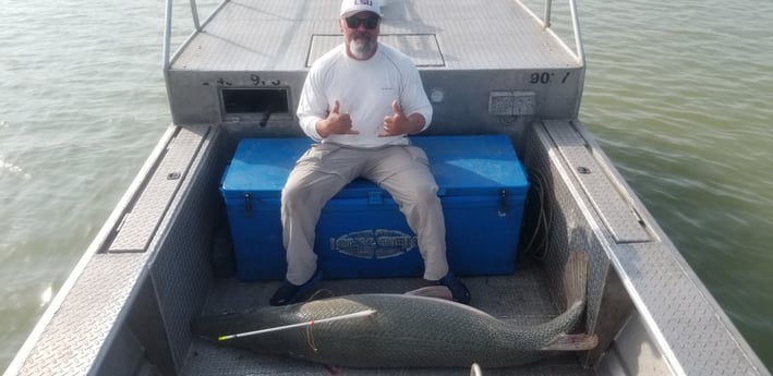 Alligator Gar fishing in Livingston, Texas