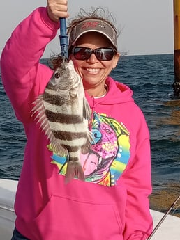 Sheepshead fishing in Galveston, Texas