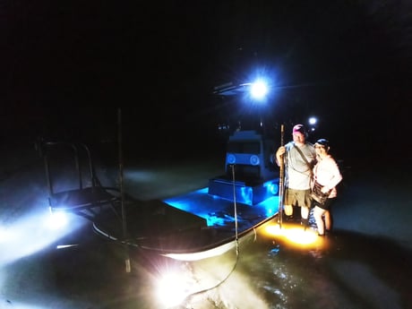 Flounder fishing in Rio Hondo, Texas