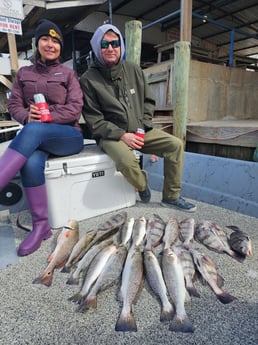 Black Drum, Redfish, Speckled Trout / Spotted Seatrout Fishing in Galveston, Texas