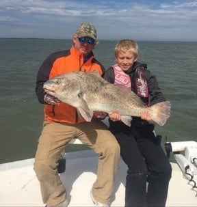 Black Drum fishing in South Padre Island, Texas