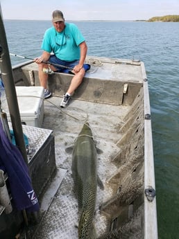 Alligator Gar fishing in Coldspring, Texas