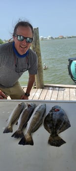 Flounder, Speckled Trout / Spotted Seatrout fishing in Galveston, Texas