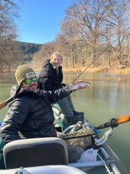 Boat photo for Trophy Rainbow Trout drift boat fly fishing trips