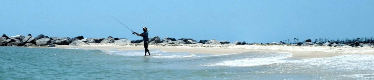 Fishing From Beach In Florida