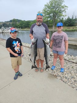 Chinook Salmon Fishing in Grand Haven, Michigan