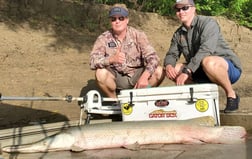 Alligator Gar fishing in Corsicana, Texas