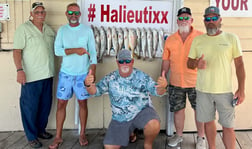 Black Drum, Speckled Trout / Spotted Seatrout fishing in Port Isabel, Texas