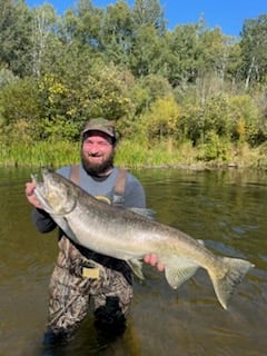 Fishing in Big Rapids, Michigan