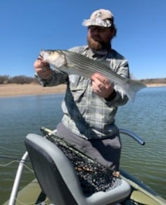 Striped Bass fishing in Granbury, Texas