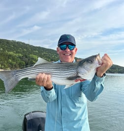 Striped Bass Fishing in Graford, Texas