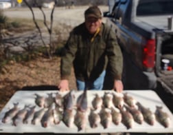 Blue Catfish, Hybrid Striped Bass Fishing in Runaway Bay, Texas