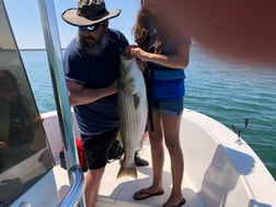 Striped Bass fishing in Burnet, Texas