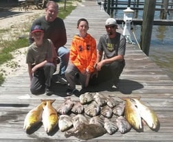 Flounder, Redfish, Sheepshead Fishing in Fort Morgan, Alabama