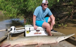 Alligator Gar fishing in Corsicana, Texas