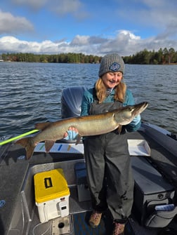 Fishing in Eagle River, Wisconsin