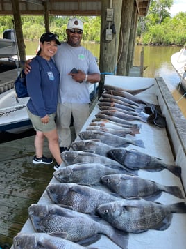 Black Drum, Redfish Fishing in Saint Bernard, Louisiana