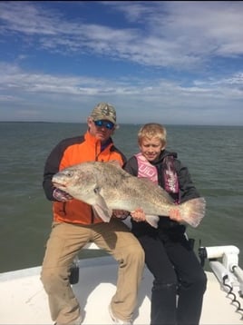 Black Drum Fishing in Port Isabel, Texas