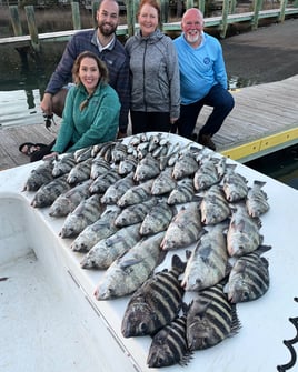 Black Drum, Sheepshead Fishing in Beaufort, North Carolina