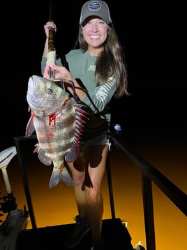 Flounder Gigging in Apalachee Bay, FL