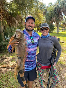 Iguana Fishing in Fort Lauderdale, Florida