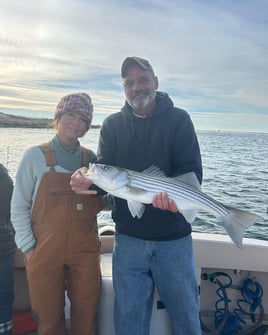 Striped Bass Fishing in Hampton Bays, New York