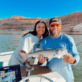 Hybrid Striped Bass Fishing in Bullfrog, Utah