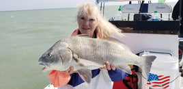 Black Drum Fishing in Port Isabel, Texas