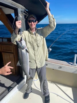 Chinook Salmon Fishing in Winthrop Harbor, Illinois