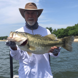 Largemouth Bass Fishing in Honey Grove, Texas