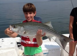 Hybrid Striped Bass Fishing in New Woodville, Oklahoma