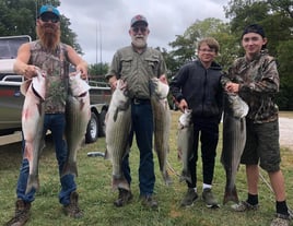 Striped Bass on beautiful Beaver Lake in NW Arkansas.