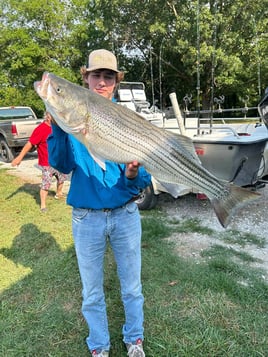 Striped Bass on beautiful Beaver Lake in NW Arkansas.