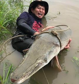 Alligator Gar Fishing in Palestine, Texas