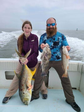 Black Drum, Jack Crevalle, Redfish Fishing in Galveston, Texas