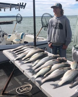 Striped Bass Fishing in Burnet, Texas