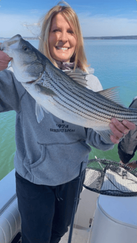 Striped Bass Fishing in Burnet, Texas