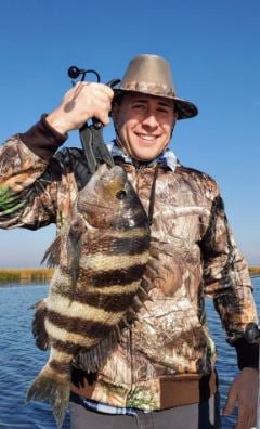 Sheepshead Fishing in Saint Bernard, Louisiana