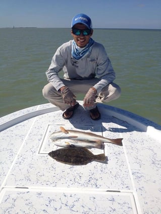 Flounder, Redfish, Speckled Trout Fishing in South Padre Island, Texas