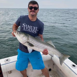 Striped Bass Fishing in Bourne, Massachusetts