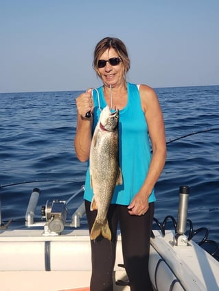 Chinook Salmon Fishing in Manistee, Michigan