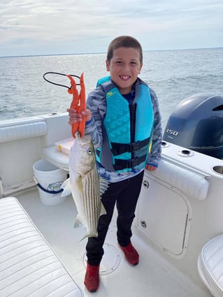 Cape Cod Bay Bass and Bluefish trip