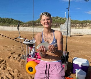 Fishin' Girl Cathy Sanders Surf Fishing Guide