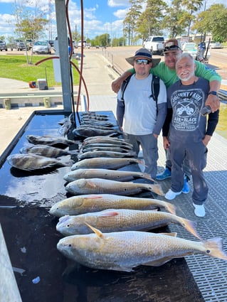 Black Drum, Redfish, Speckled Trout Fishing in Baytown, Texas