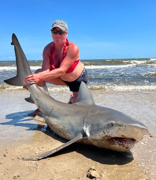 Blacktip Shark Fishing in Bolivar Peninsula, Texas