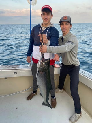 Chinook Salmon Fishing in Winthrop Harbor, Illinois