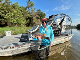 Airboat Guided Brazos River Fly Fishing