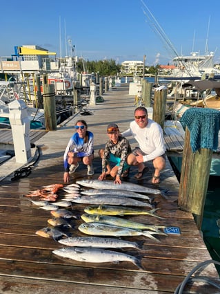 Barracuda, Kingfish, Mahi Mahi, Triggerfish Fishing in Nassau, The Bahamas